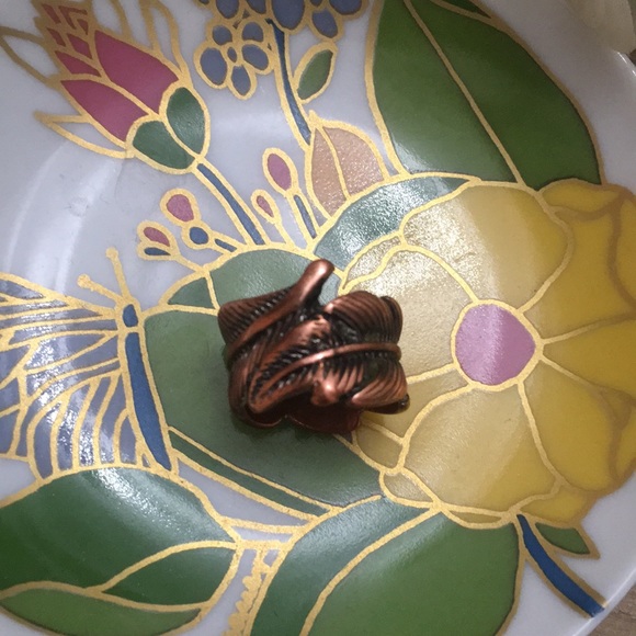 Boho Copper Toned Gypsy Wraparound Leaf Ring Lucky Brand - Picture 8 of 11